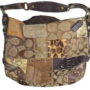 Authentic Coach Patchwork Hobo Shoulder Bag  AS-IS Dirty Used
